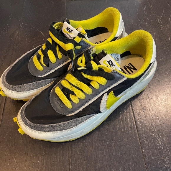 Nike LD Waffle Sacai Undercover Black Bright Citron Yellow DJ4877-001 Men US 8.5 - Picture 1 of 11